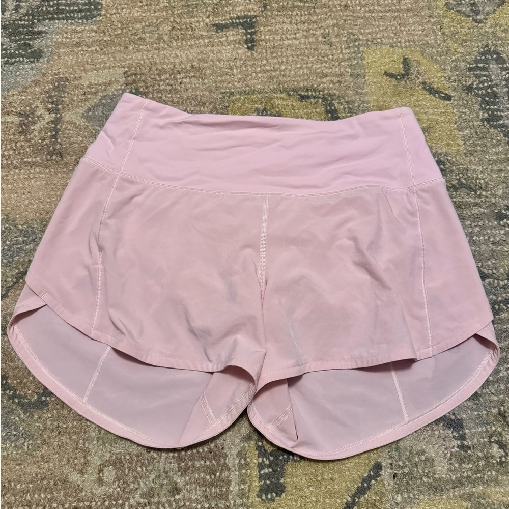 Speed Up High-Rise Lined Short 4" | Women's Shorts | lululemon | Light Pink